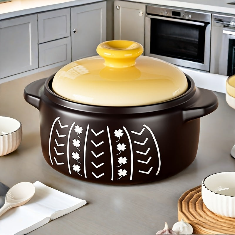 The Ceramic Pumpkin-Shaped Large Saucepan is both dishwasher safe and versatile, making it perfect for a variety of dishes such as soups, fondue, noodles, pasta, and seafood soup. This kitchen essential can also be used with kitchen utensils, gadgets