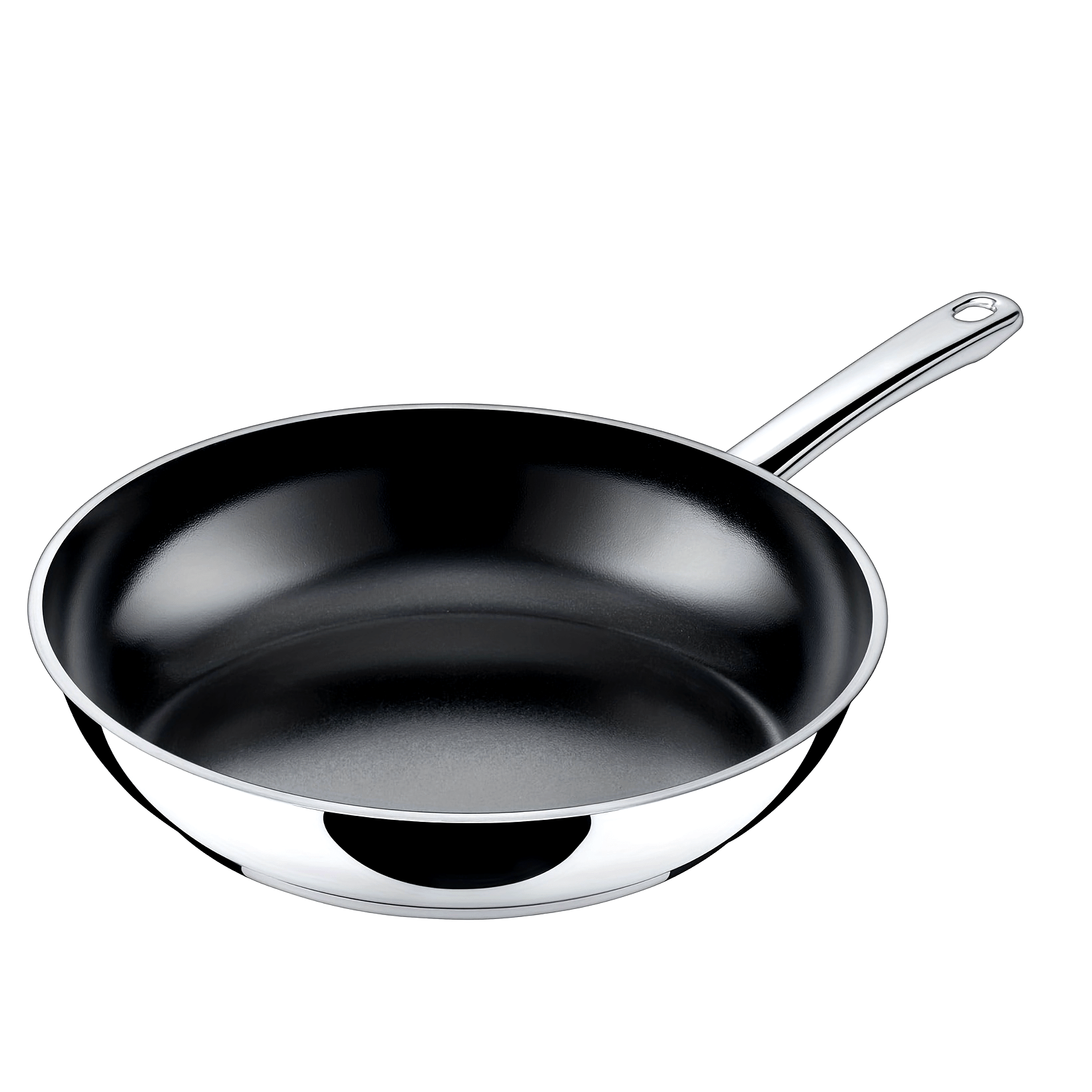 German-made Silit non-stick stainless steel frying pan, perfect for cooking steak and eggs. Induction compatible and dishwasher safe. Smooth surface ideal for Halloween, Christmas, and Black Friday.