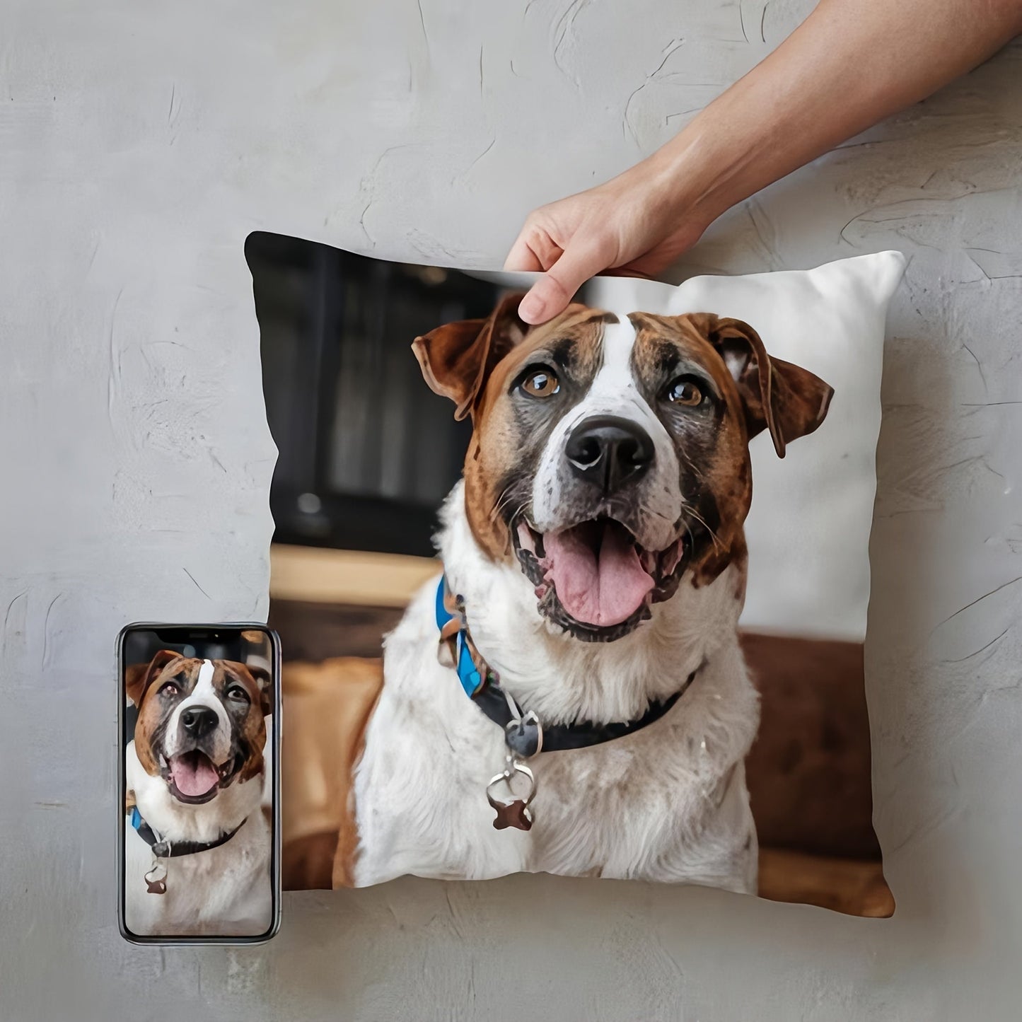 Soft Short Plush Custom Pet Photo Pillowcase, Single-Sided Print - 45.72x45.72 cm - Perfect for Home & Sofa Decor - Cushion Not Included - Great Valentine's Day Gift Idea