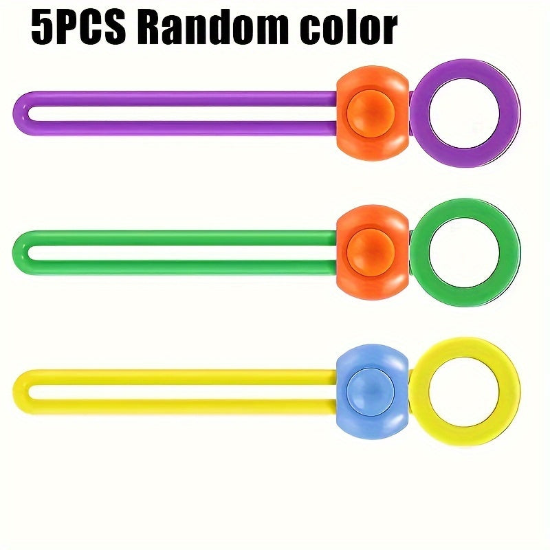 Set of 5 Silicone Sealing Clips for Food Bags - Reusable and Adjustable Sealers for Plastic, Cereal, and Rice Bags - Organize and Store Food in the Kitchen