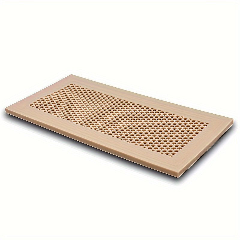 Silicone floor register protective cover designed for home floors, soft and durable material to cover air vents.