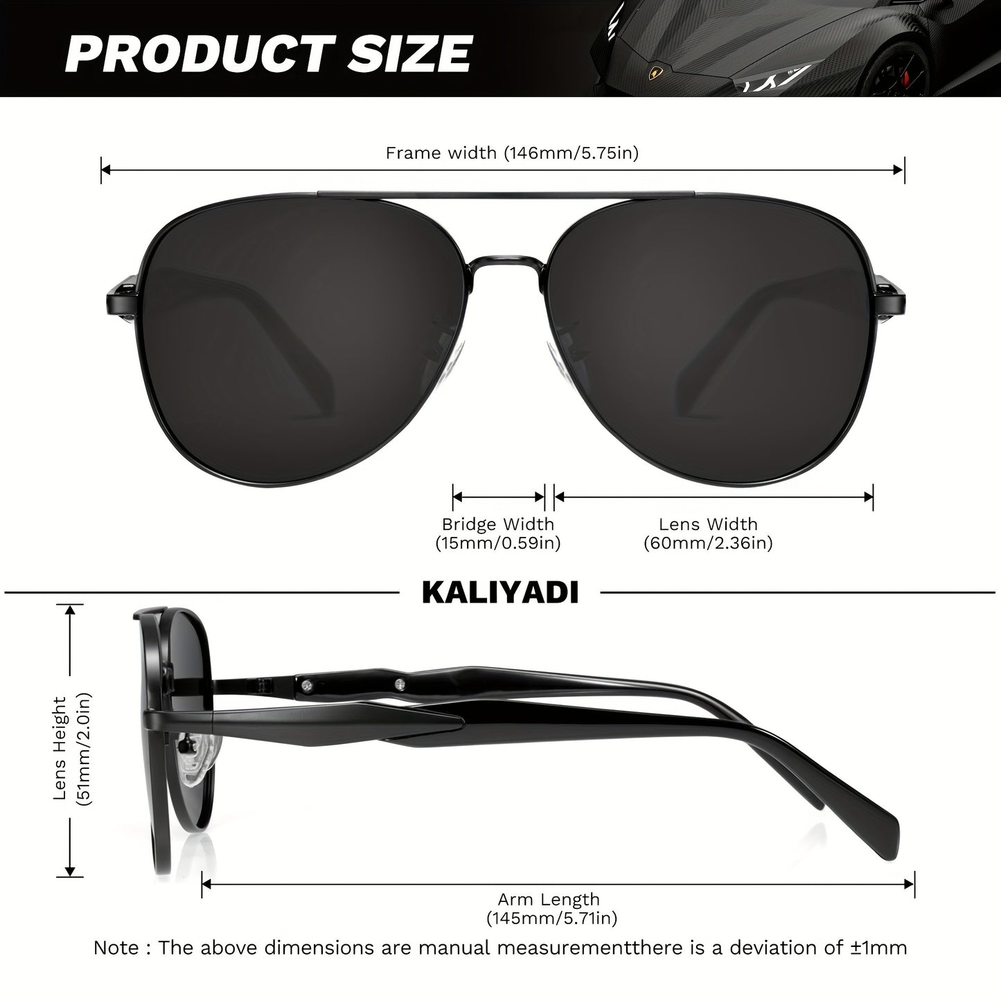 KALIYADI Men's Classic Fashion Glasses - Premium polarized metal frames for driving, fishing, and outdoor activities, perfect for Valentine's Day and other occasions.