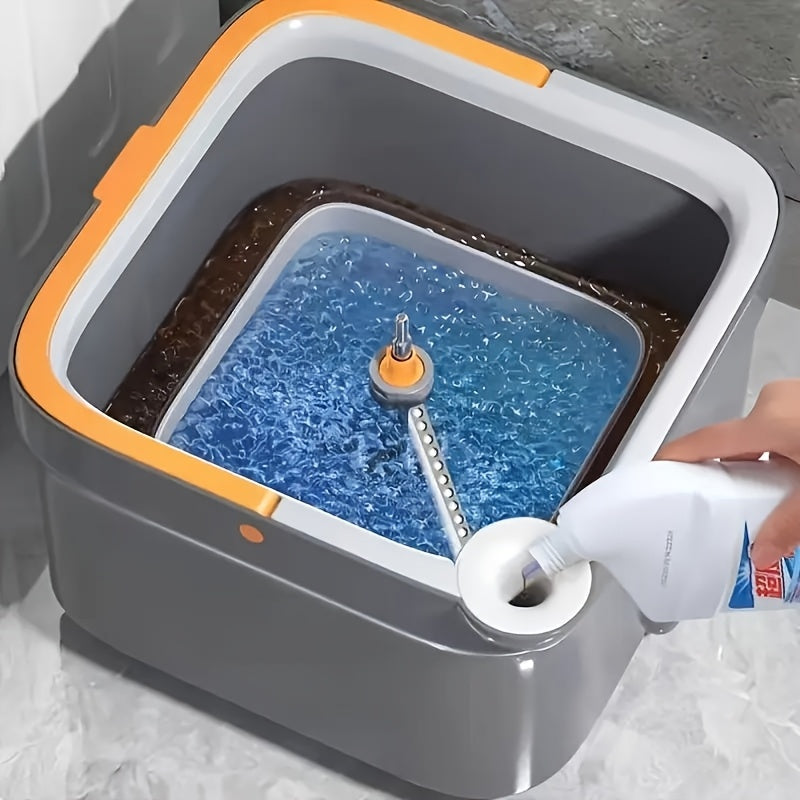 Get a complete cleaning solution with our Self-Cleaning Mop and Bucket set, which includes 4 reusable pads. Enjoy hands-free washing, water absorption, and easy wringing. This versatile product is suitable for use in the living room, bedroom, bathroom