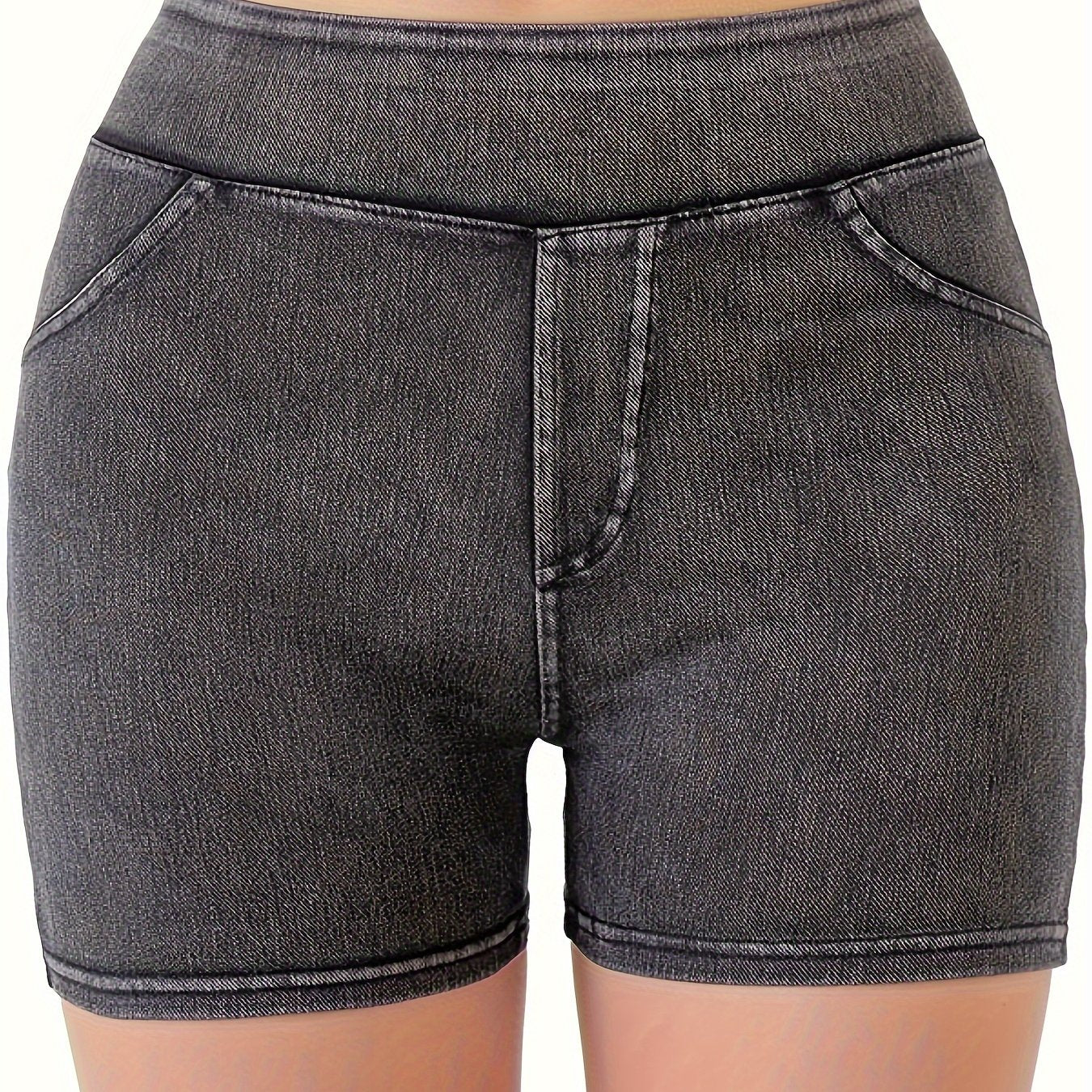 High waisted denim shorts that lift the booty and have a casual, skinny jean style.