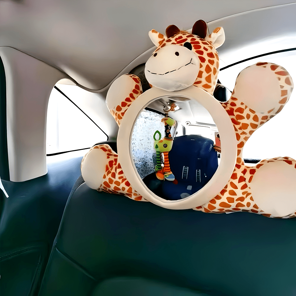 Innovative Children's Safety Seat Reversible Rearview Mirror, Doll Rearview Basket Mirror, Car Interior Decor, Multicolored Polyester Material, Hanging Rearview Mirror Accessories