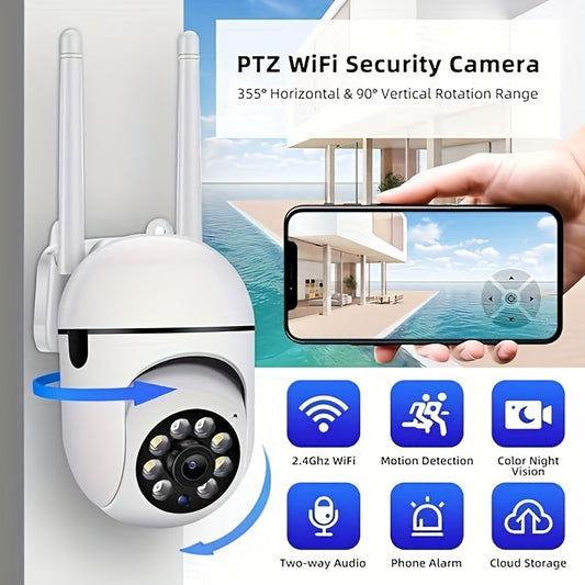 Stay Protected with our HD 1080P Indoor Security Camera featuring PIR Motion Detection, Auto Portrait Recognition, Night Vision, and 360-Degree Panorama/Tilt/Zoom. Convenient USB powered and Wi-Fi enabled, perfect for Home, Office, and Tracking needs.