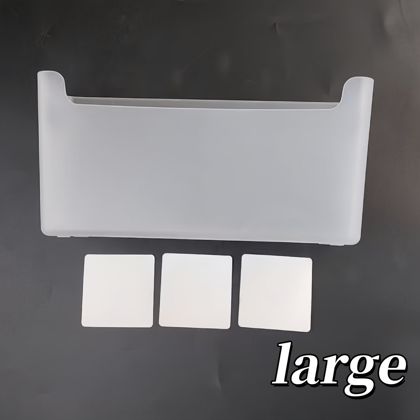 Get your hands on the 1-piece Kitchen Storage Box that can neatly store disposable paper cups, plastic wrap, seasonings, and more. This box comes equipped with 3 sheets of sturdy double-sided film and can be mounted on the wall without the need for