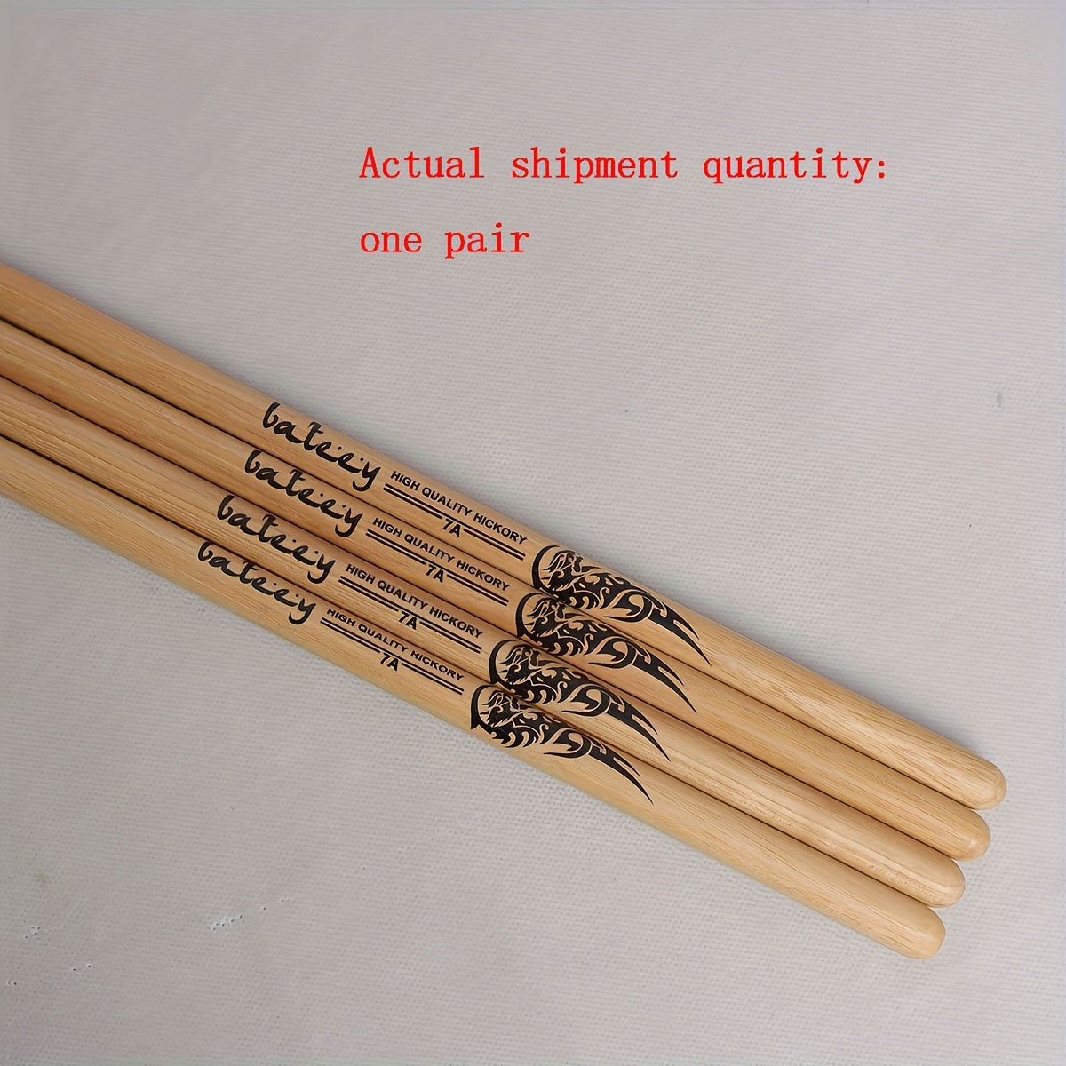 North American walnut drumsticks available in 5A, 5B, and 7A models for performance and practice.