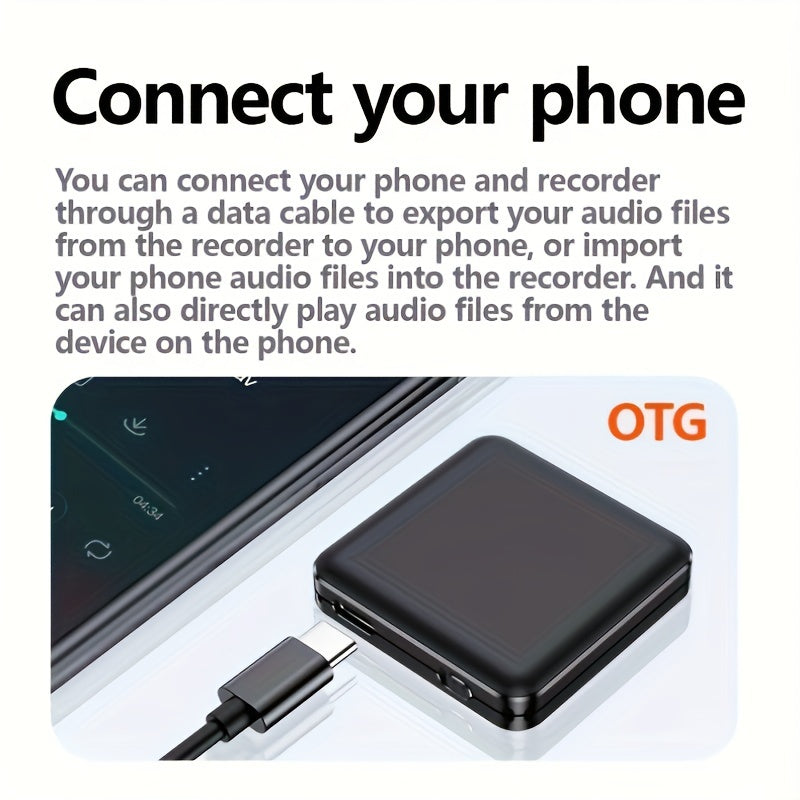 32GB/64GB voice recorder with noise reduction, MP3 playback, and portable design for recordings in various settings like interviews, lectures, meetings, and classrooms.