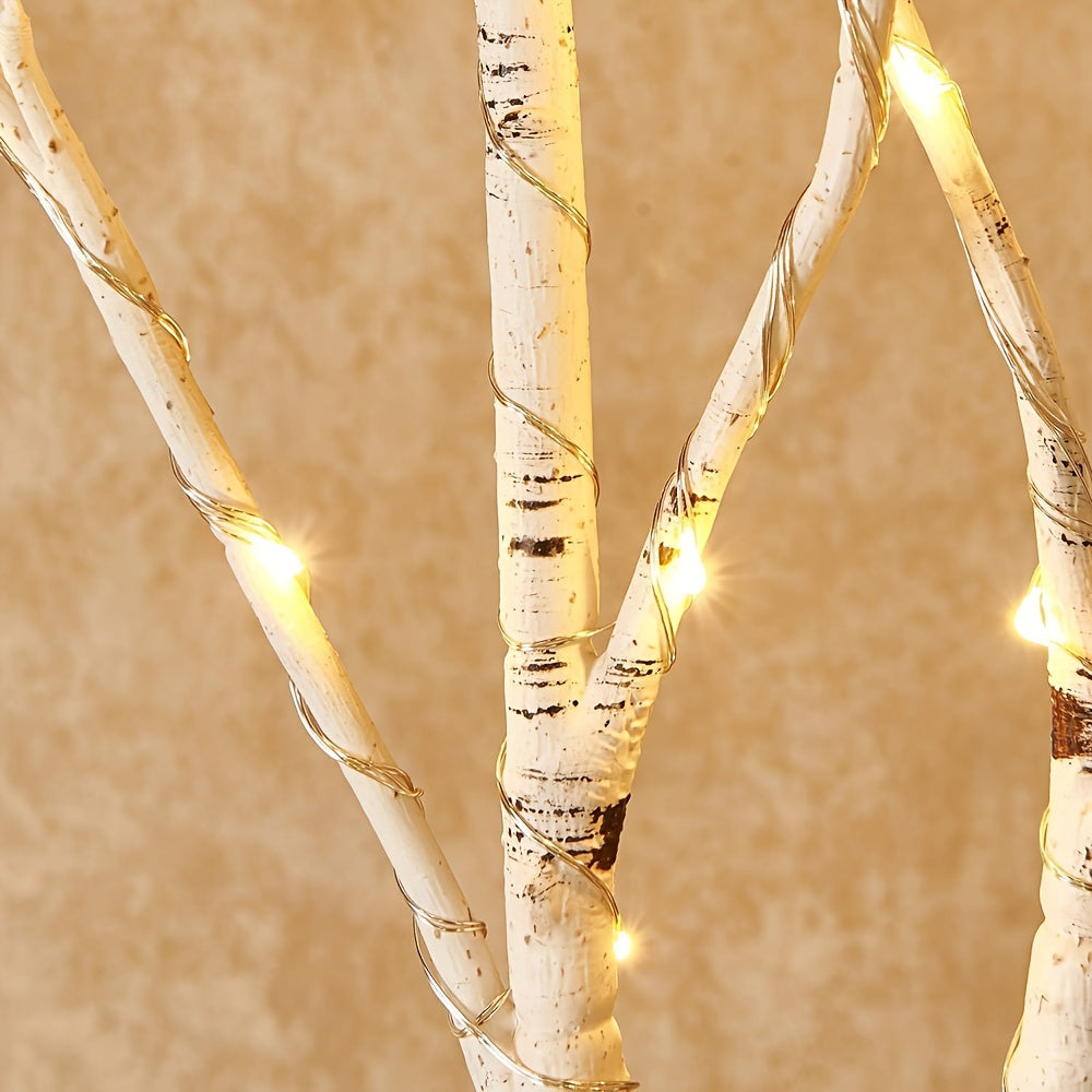 1pc 79.86cm 50LED White Birch Branch Light for Christmas, weddings, parties, and home decoration. Battery-powered for indoor and outdoor use.