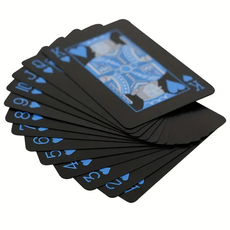 Sturdy waterproof PVC playing cards with vibrant design for game nights and family fun.