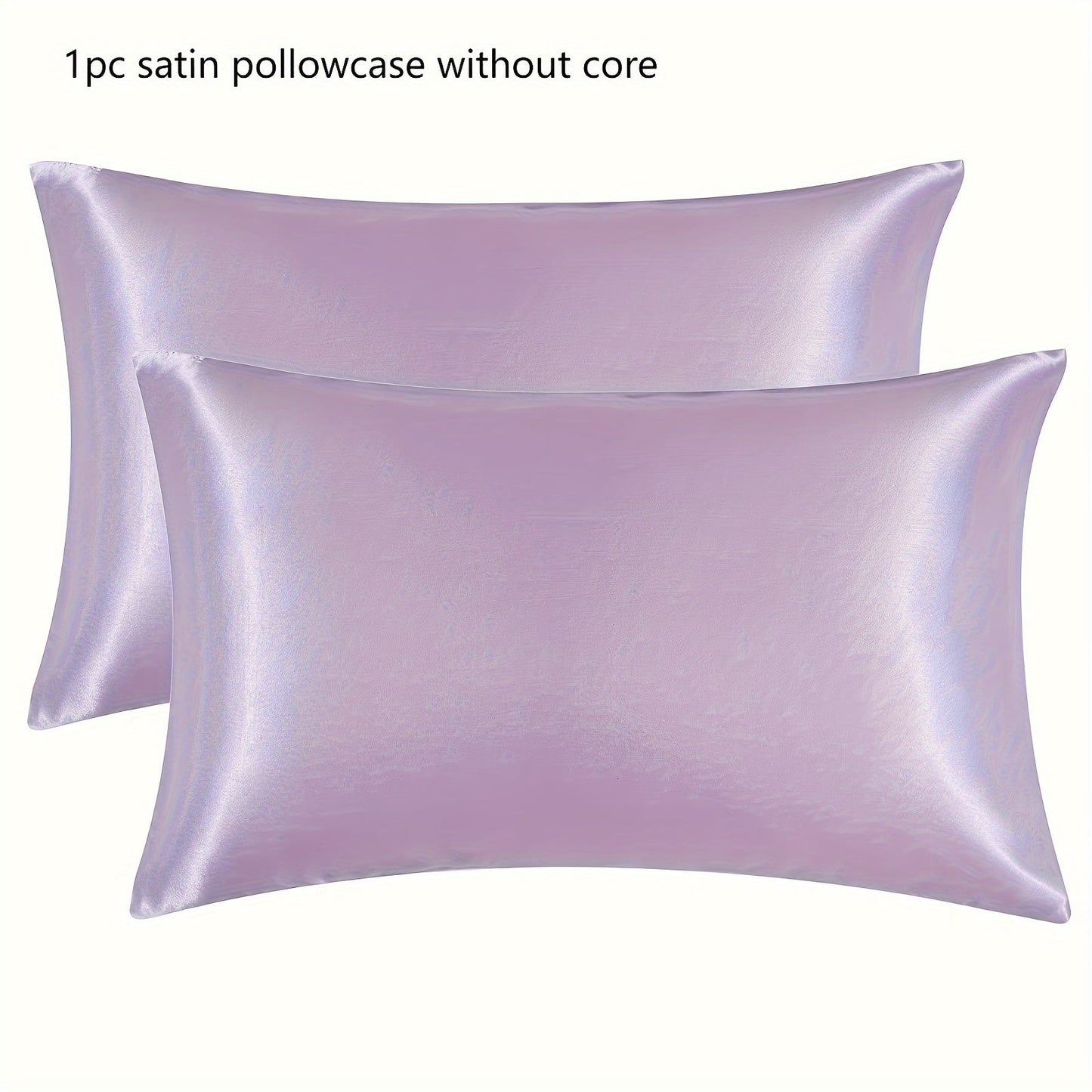 Satin Pillowcase in Queen Size, Envelope Closure for Silky Softness, Cooling Breathable Polyester Fabric, Machine Washable, Features Active Printing and Woven Craftsmanship, Lightweight at 80-85g Square Weight.