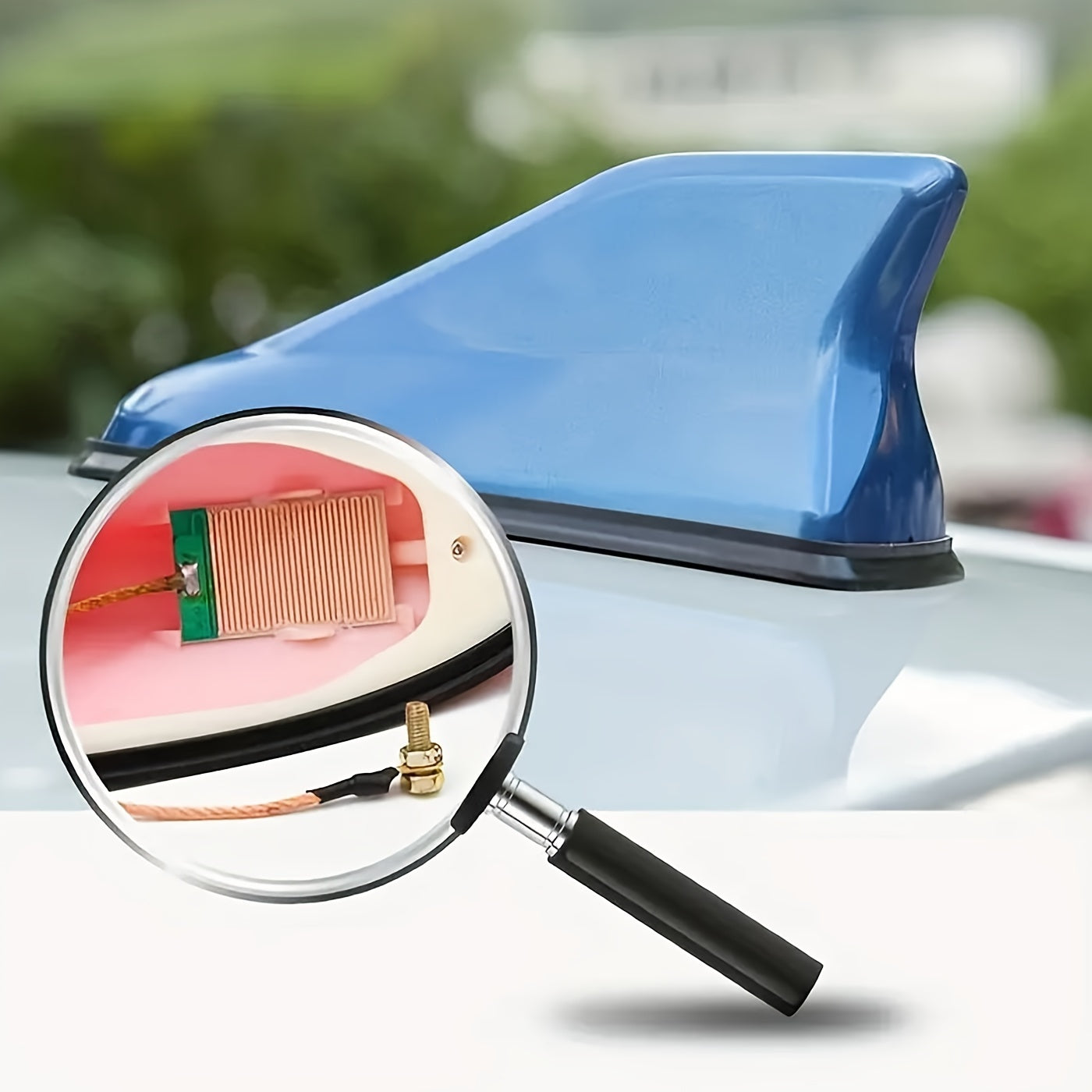 Universal Car Shark Fin Antenna for Auto Radio Signal Decoration.