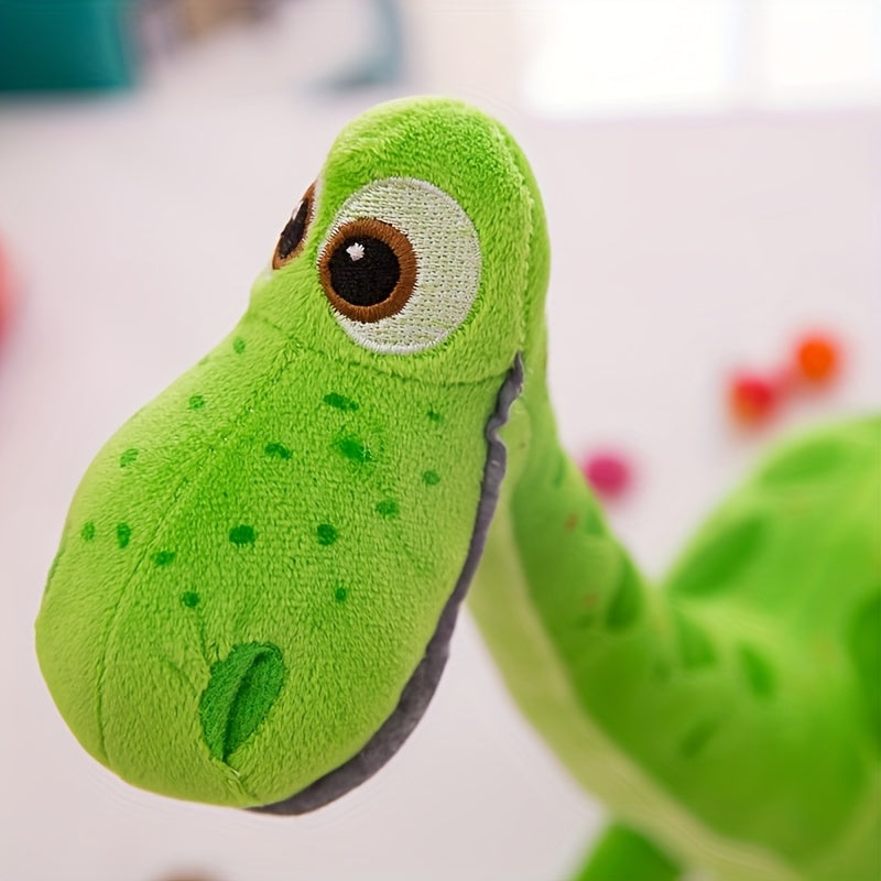 1pc Cartoon Brachiosaurus Dinosaur Plush Toy for Medium Breeds - Soft, Durable Fabric, Colorful Design