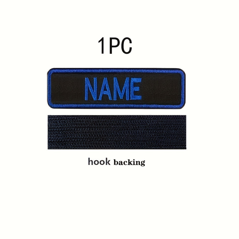 Personalized Logo ID Patch with Custom Embroidered Name - Ideal for Clothing, Jackets, Hats, and Backpacks - Size: 10.16x2.54 cm