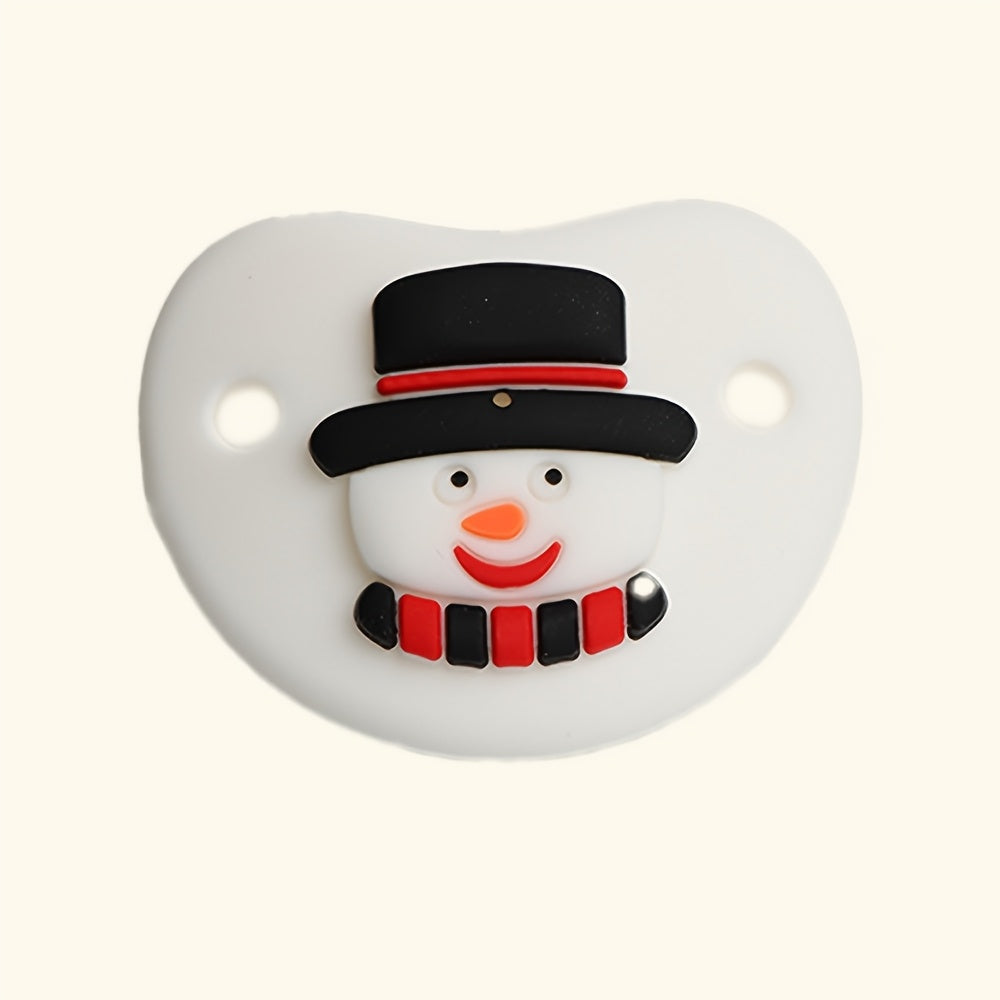 Silicone Pacifier featuring Santa Claus, Elk, and Snowman for Christmas