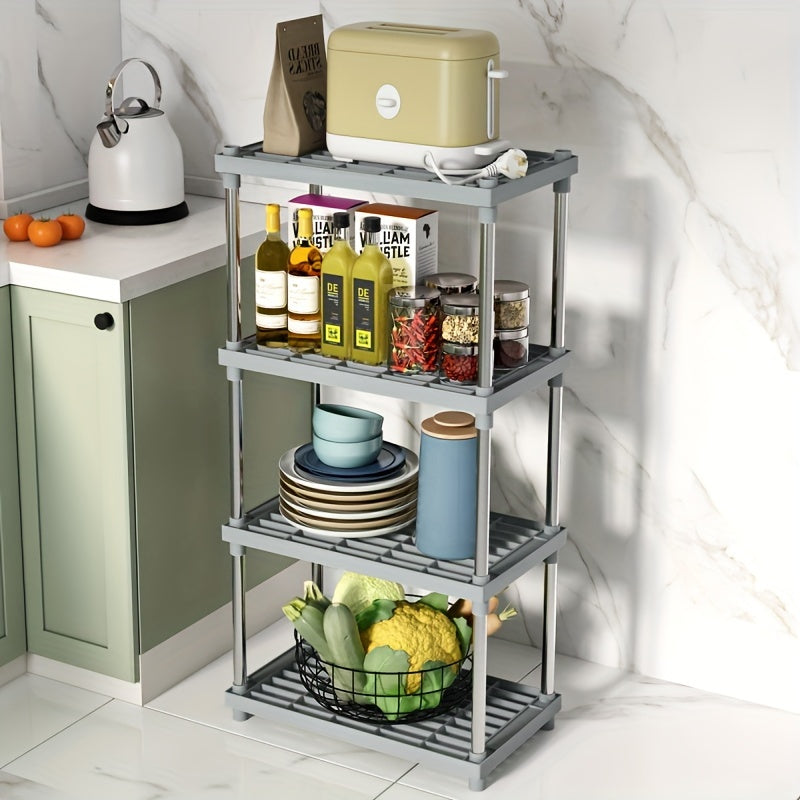 Kitchen fruit and vegetable basket storage rack - Keep your snacks organized with this multi-layer storage rack for your living room.