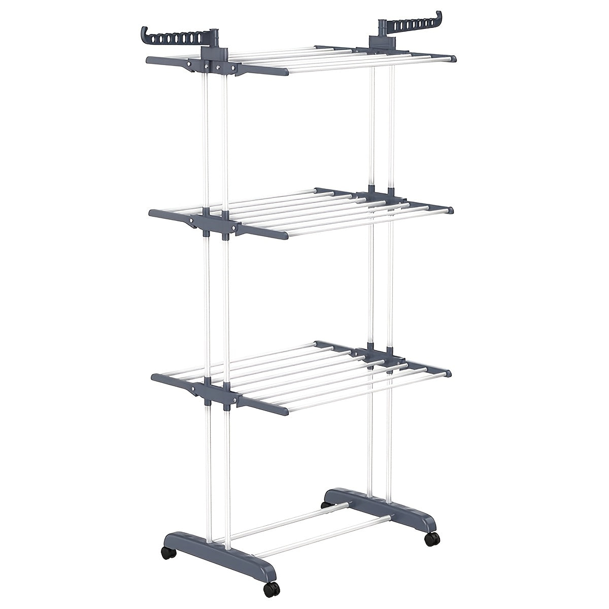 Adjustable Rolling Laundry Rack with Foldable Drying Rod - Large Wheeled Clothes Organizer for Indoor & Outdoor Use. Ideal for Back to School, Christmas, and New Year. Perfect Drying Solution for All Your Laundry Needs.