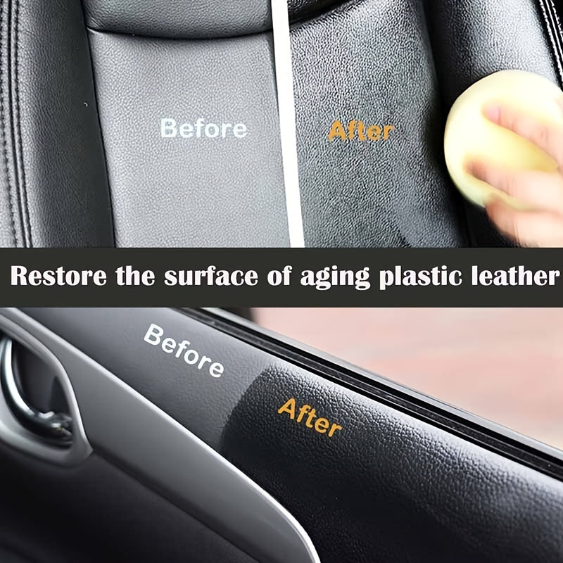 Universal Plastic Restoration Agent for cars, suitable for multiple models, with Nano Crystal Formula for interior maintenance and tire coating.