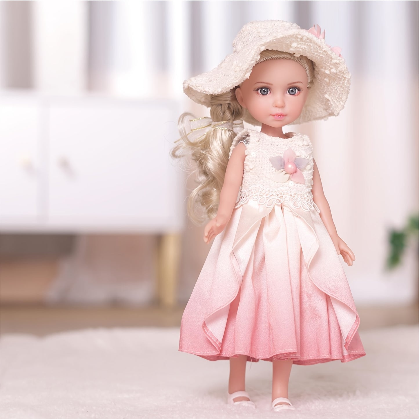 14" BJD doll with removable joints and fashion clothes, perfect gift for kids.