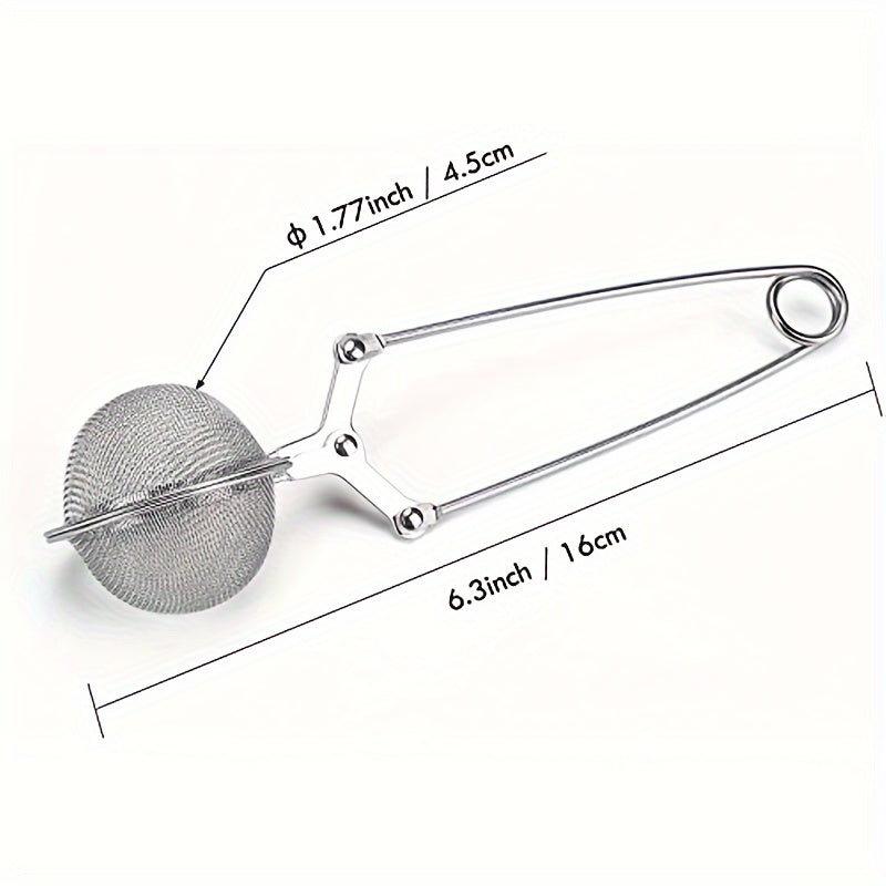 Durable metal mesh tea strainers with handle for loose tea and spices - convenient round infuser for easy brewing of tea leaves.