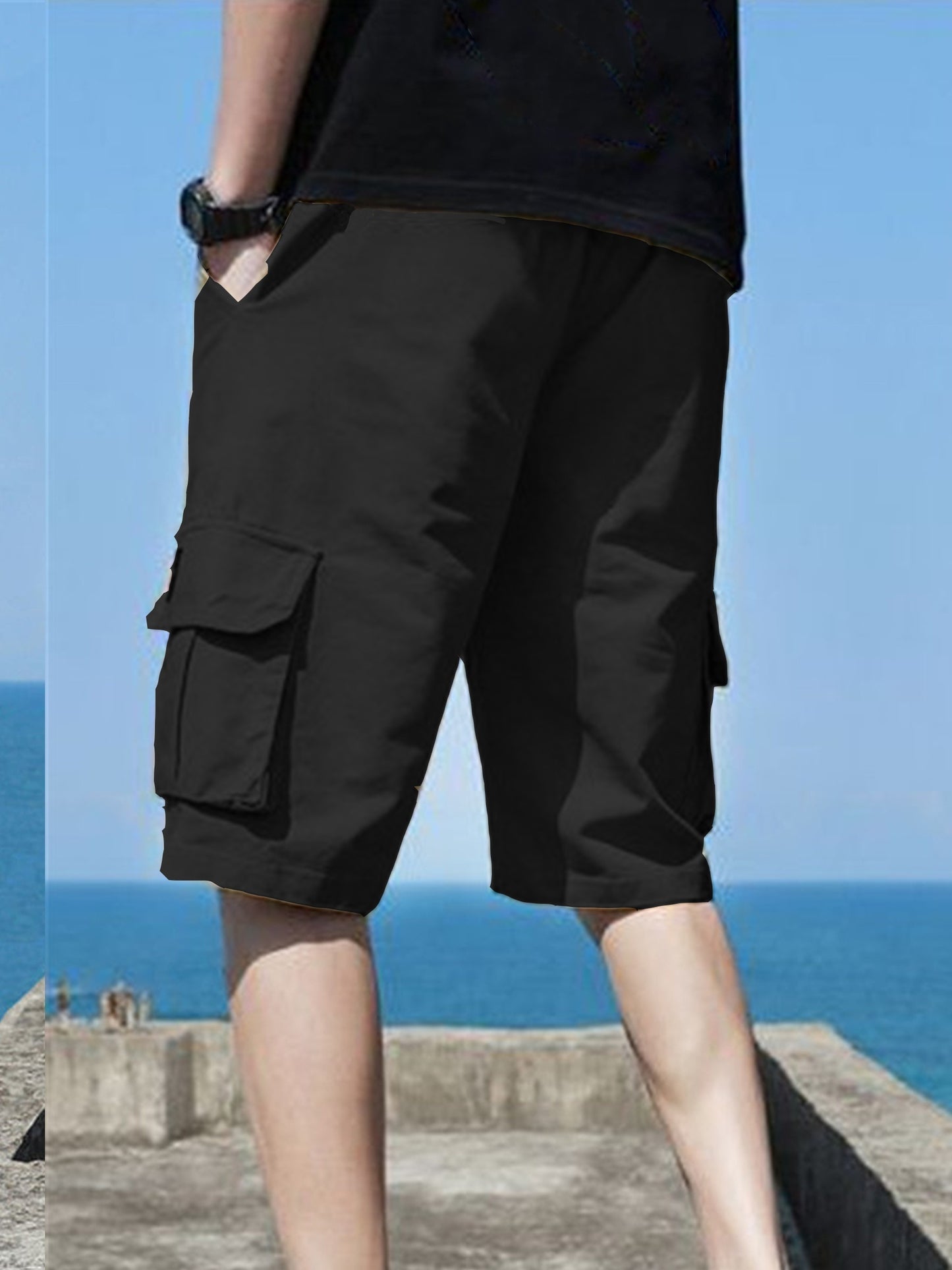 Men's Oversized Cargo Shorts for Outdoor/Workout, Plus Size