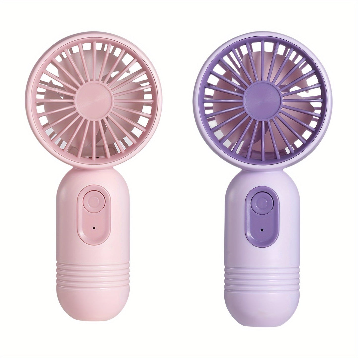 Two pieces of neck hanging fan with lanyard, this mini portable fan is USB rechargeable and offers three speeds of wind. It can be used as a makeup fan or handheld fan for women and is ideal for hot weather. This desktop fan is perfect for use in the