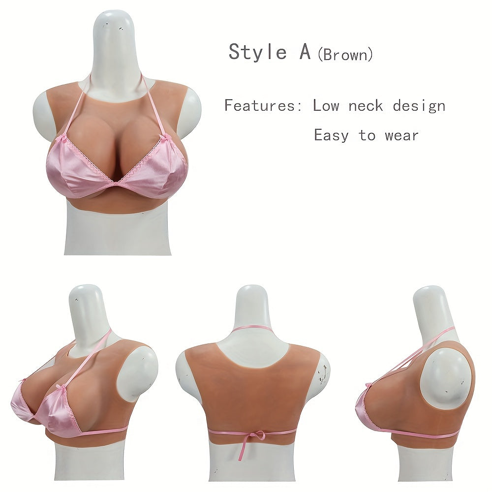 1pc Large Cup Silicone Fake Breasts for Cross-dressing and Role-playing