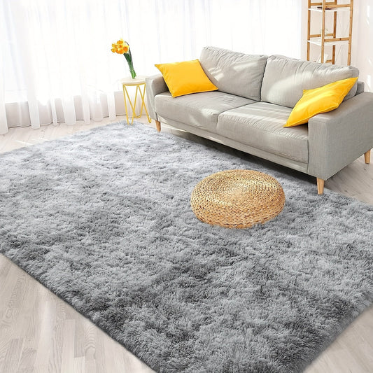 Modern tie-dye floor rug in a rectangular shape, 1 piece. This super soft area shag rug is perfect for adding a touch of style to your study room, living room, dining room, bedroom, or any other space in your home. Great for home decor.