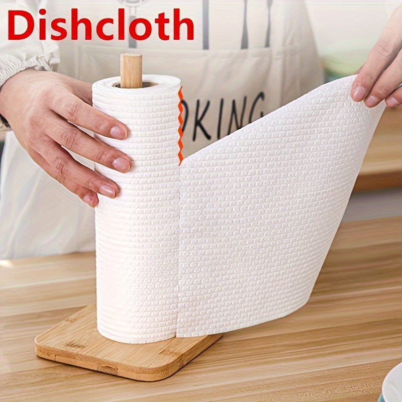 1 roll of Lazy Rag disposable kitchen paper towel (100/200 sheets) that is also washable and can be used for both wet and dry purposes. This versatile towel can be used as a dishwashing cloth, non-stick oil rag, degreasing towel, household cleaning rag