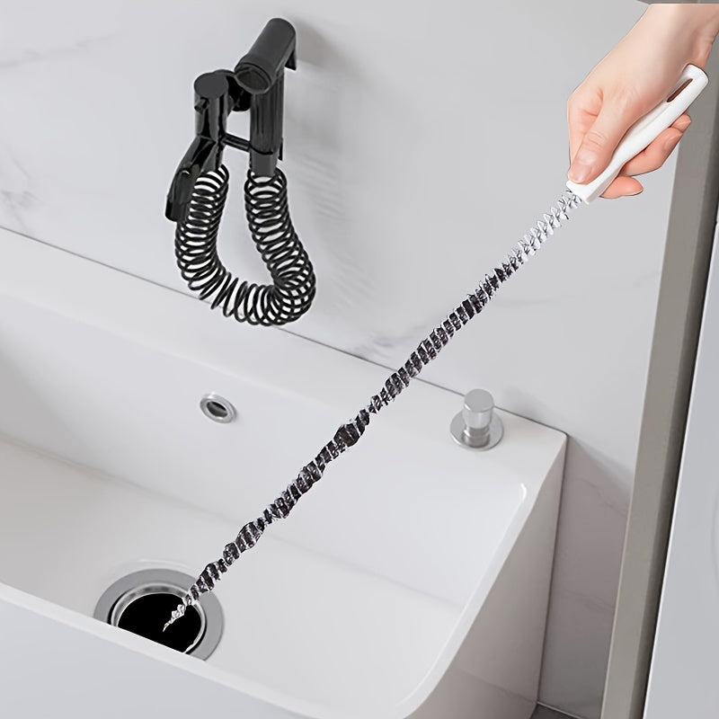 Introducing the versatile Drainage Cleaning Brush - a Hair Catcher and Manual Clog Remover for Sewage Pipes. Perfect for Bathroom and Kitchen Sink Drainage, this Household Plumbing Tool is convenient for Home Maintenance. Get yours today!