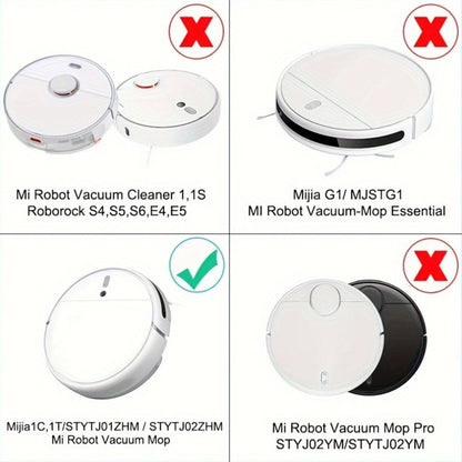 Upgrade your Robotic Vacuum Cleaner with the 8 Pack Accessories Kit designed for compatibility with models 1C, 2C, 1T, STYTJ01ZHM, and STYTJ02ZHM. This kit includes a Roller Brush, 2 Mop Cloth Pads, and 4 Side Brushes made of durable Plastic and ABS