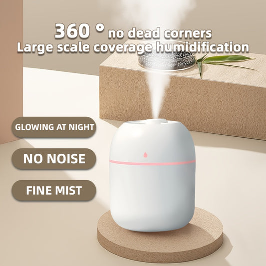 A versatile night light aromatherapy machine with USB humidifier, suitable for various spaces such as bedrooms, living rooms, offices, and cars. Features Lucky Color car aromatherapy option