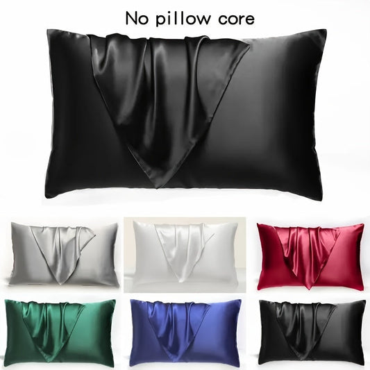 Upgrade your bedroom and sofa with this high-quality solid color satin pillowcase, designed to protect your hair and skin. Soft, breathable, and luxurious, this pillowcase will add a touch of elegance to your home décor. (Pillow not included)