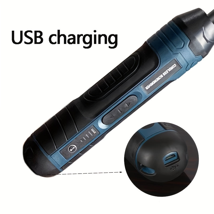 Adjustable torque & speed cordless electric screwdriver with 1300mAh lithium battery - perfect for home repairs.