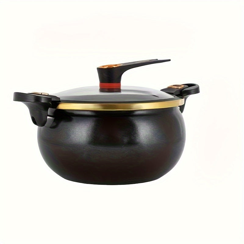 The 8L Gallon Large Capacity Multifunctional Non-stick Cast Iron Pot is perfect for making stews, soups, and more. It is compatible with induction cookers and gas stoves, making it essential for home, outdoor, and restaurant use.