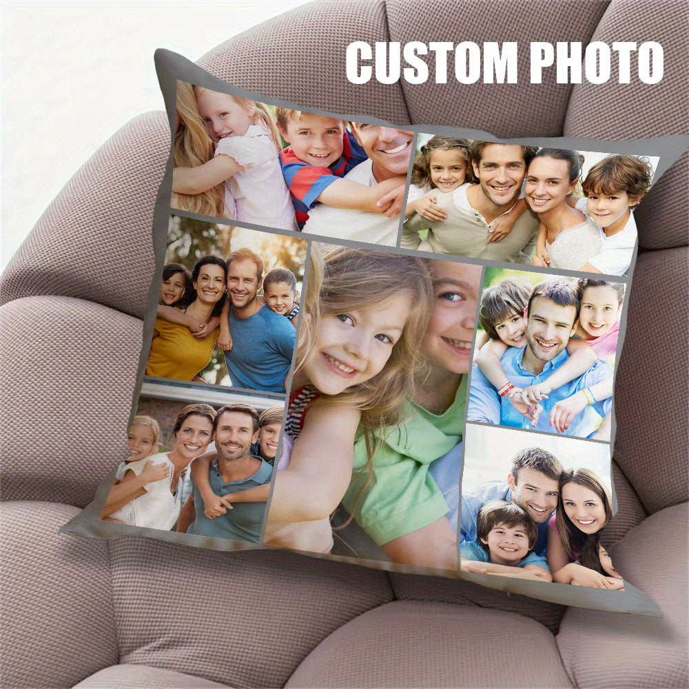 Customize your home decor with a 1-piece custom cushion cover. This DIY throw pillow is perfect for weddings, pets, babies, and Mother's Day gifts. The printed cover can be personalized for a baby room, featuring a single-sided print with no pillow core