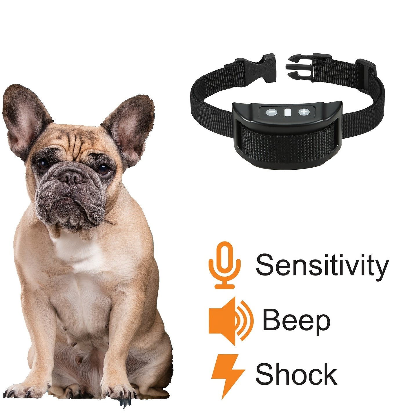 Nylon USB dog silencer with rechargeable lithium battery for barking dogs.