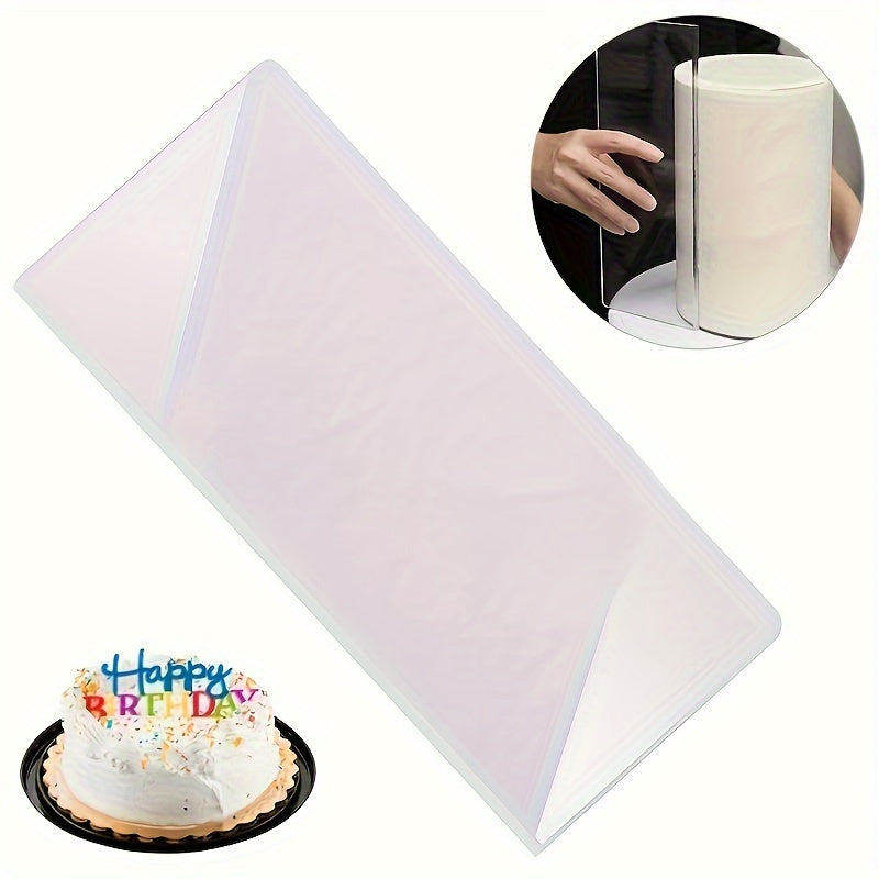 Transparent Acrylic Cake Scraper for Perfect Edges and Decorations - Multi-Purpose Baking Tool