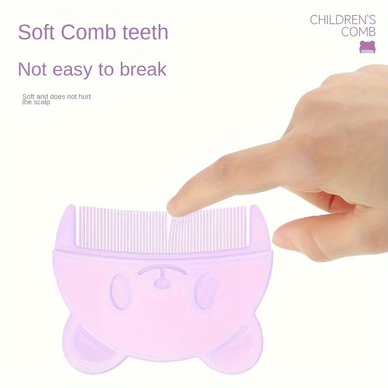 Set of 2 Baby Grooming & Healthcare Tools: Silicone Shampoo Brush and Gentle Comb for Ages 0-3