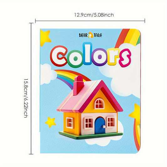 Color recognition cardboard book with vivid pictures, rounded corners, and safe for early learning.