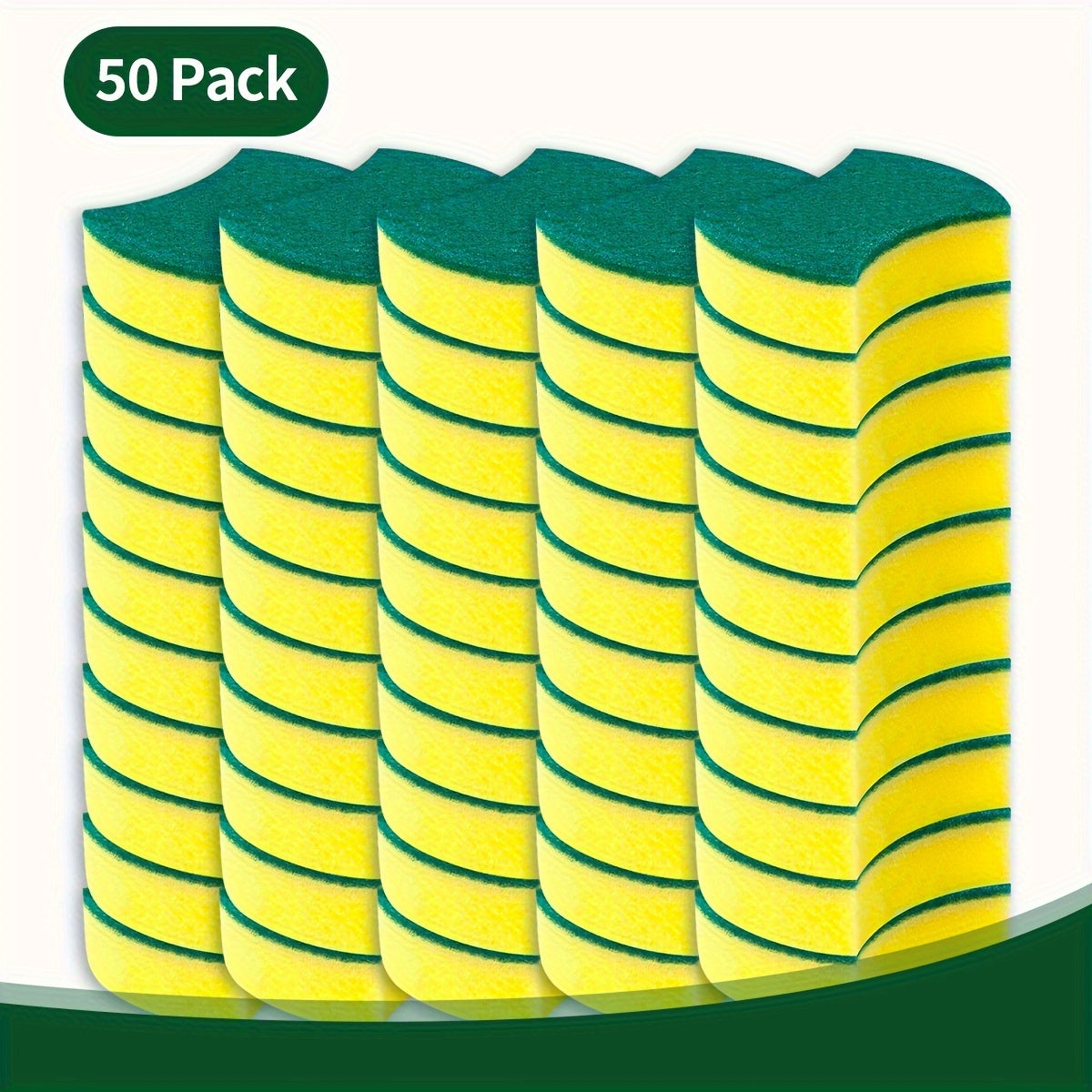 Get your hands on a pack of 50/100/200 Multifunctional Cleaning Sponges. These double-sided scouring pads are perfect for household cleaning, dishwashing, and more. Made with premium materials, these durable non-scratch sponges are super absorbent and