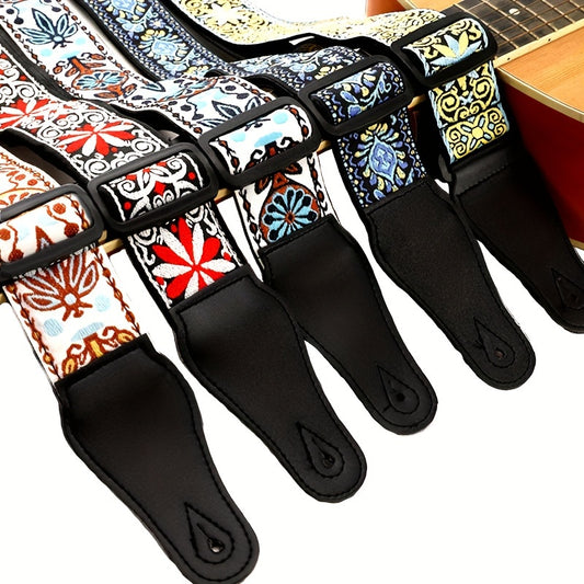 1 unique national style embroidered guitar strap adds authenticity to your music.