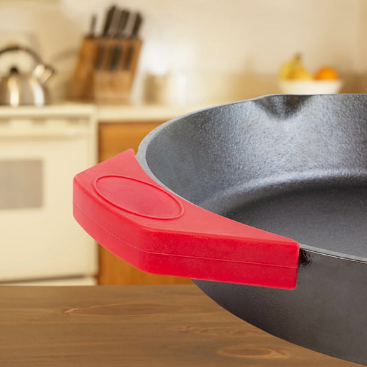 Cover your pot handles in silicone for protection from burns and slips. These covers are dishwasher safe and designed to fit most cast iron pans.