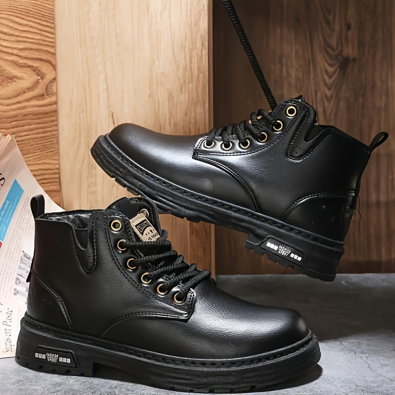 Fashionable lace-up men's boots, perfect for everyday walking and outdoor activities.