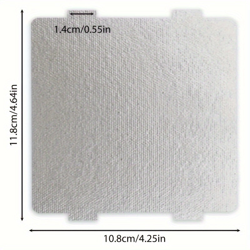 Set of 6 Mica Sheets, Heat Resistant for Microwave Ovens, 11.81cm x 10.01cm, Customizable Accessories