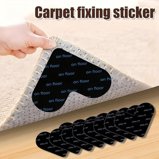 16 pieces of sturdy area rugs with carpet stickers for a secure grip, non-slip rug pad to prevent slipping, washable tape for hardwood floors, tile floors, home decor, and room decor.