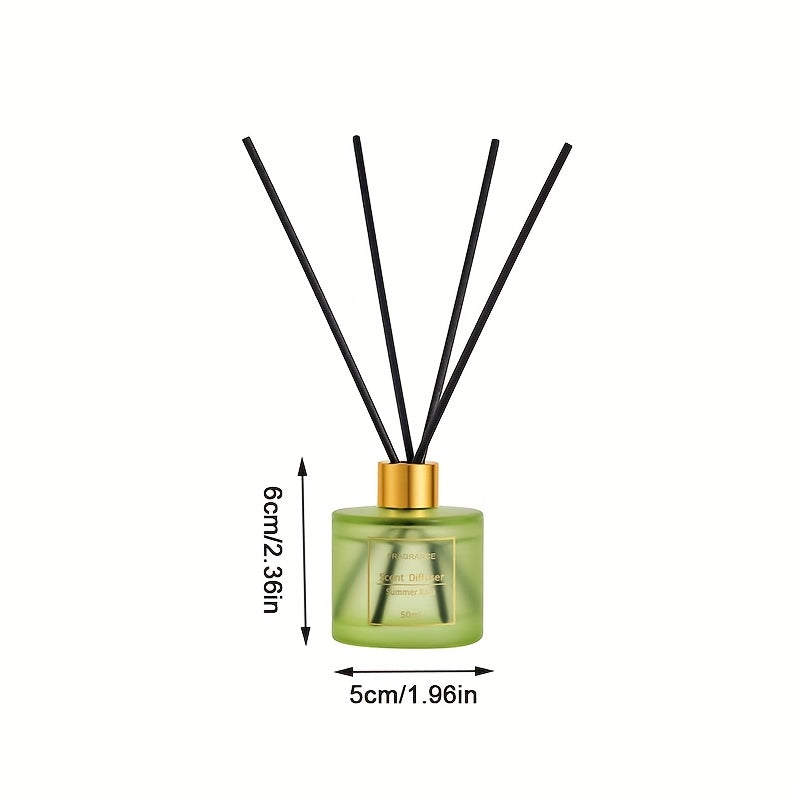 50ml flameless reed diffuser made from natural plant extracts, with a long-lasting mild fragrance, suitable for various environments.