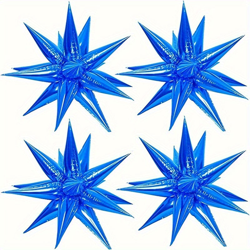 12pcs Explosion Star Foil Balloons for various occasions.