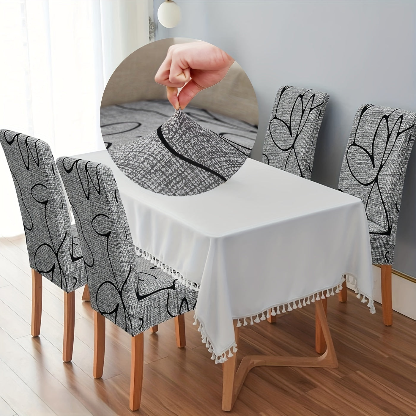 1pc Flower Elastic Dining Chair Cover for Furniture Protection, Universal for All Seasons.